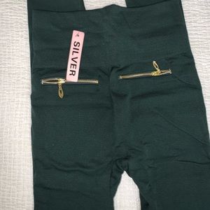 High waist hunter green leggings